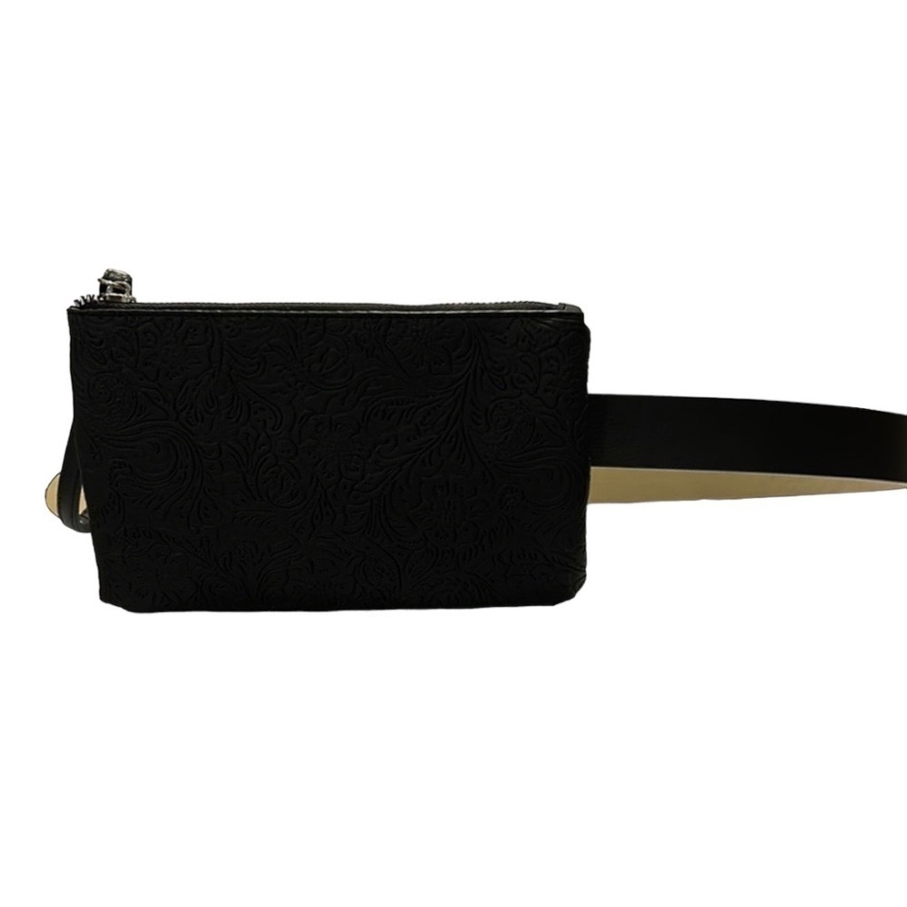 Stone Mountain USA Leather Black Belt with removable Purse